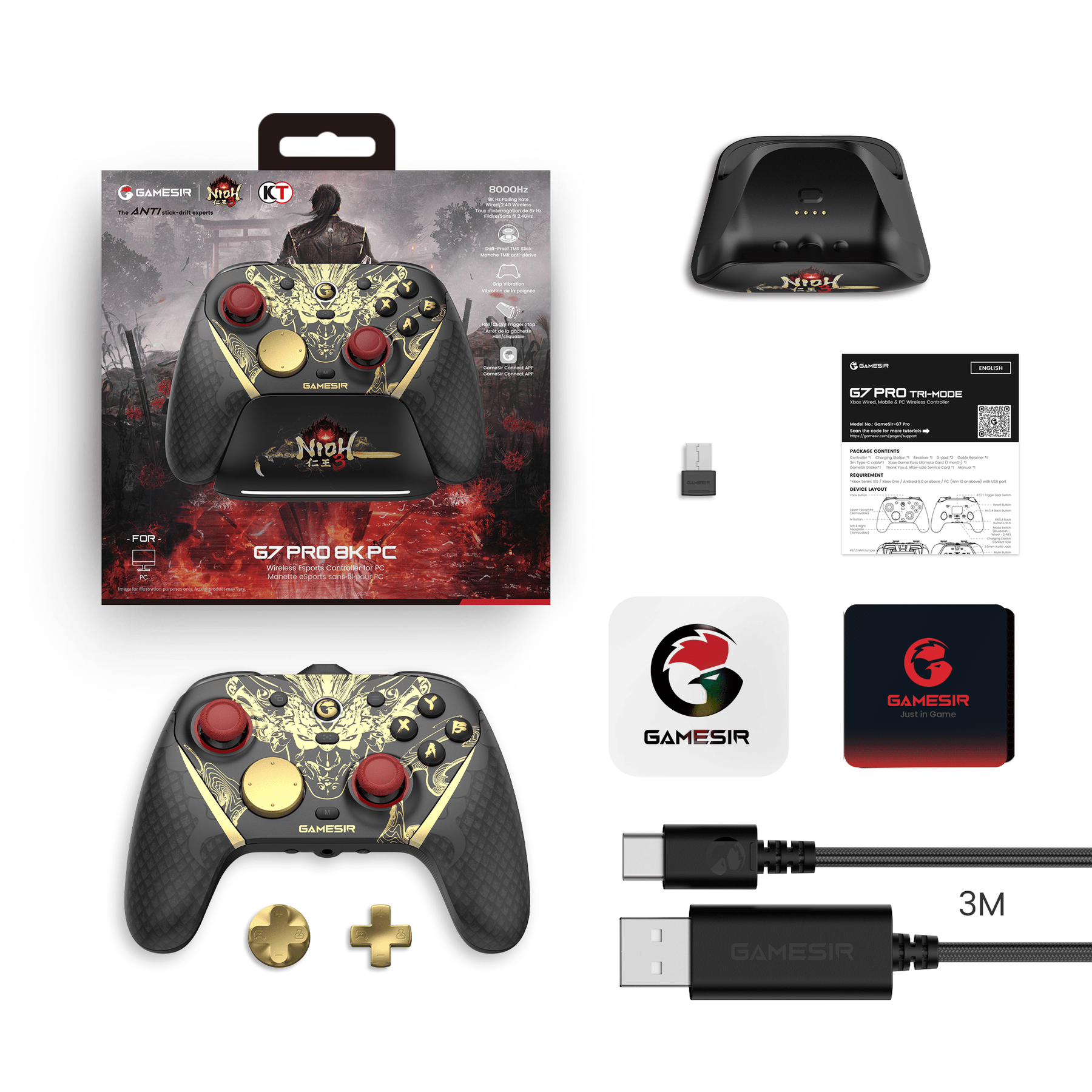 GameSirz G7 Pro 8K PC - Nioh 3 Edition. Wireless Esports Controller for PC - GameSirz