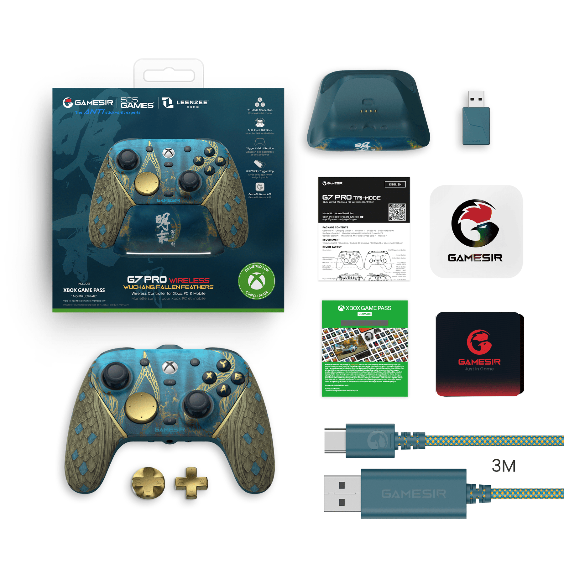 GameSirz G7 Pro WUCHANG: Fallen Feathers Edition | Wireless Controller for Xbox, PC & Android - GameSirz