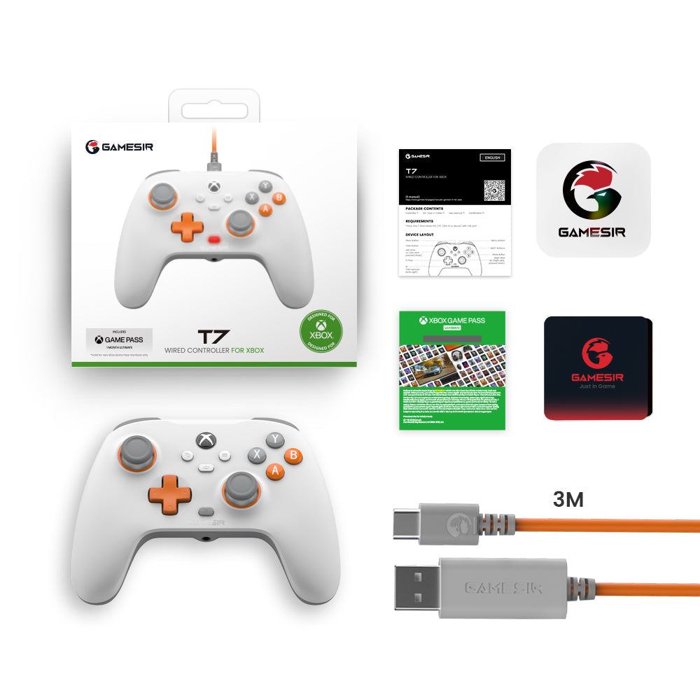 GameSirz T7 Xbox Wired Controller - White - GameSirz