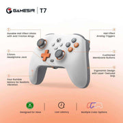 GameSirz T7 Xbox Wired Controller - White - GameSirz